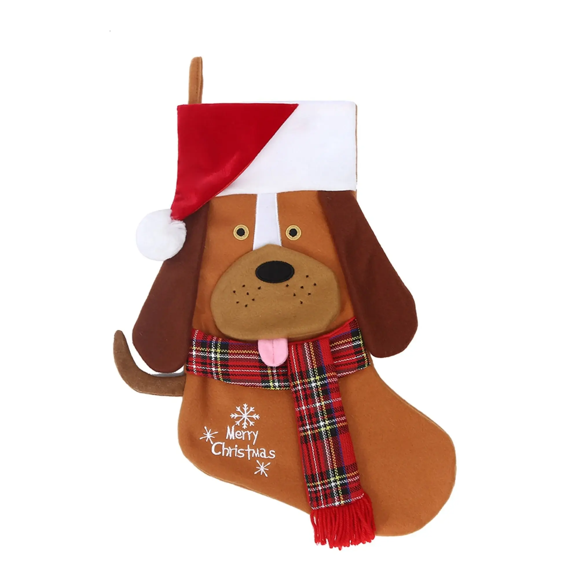 18 inch dog puppy personalized christmas stocking