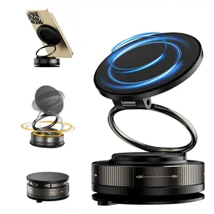 Magnetic Phone Stand, Fordable and Retractable, Magnetic Car Phone Holder, ideal for Car/Gym/Mirror/Shower/Smooth Surface, Car Accessories Fit for iPhone 16 Pro Max 15