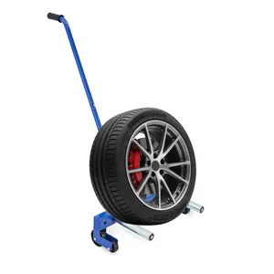 Heavy Duty Tire Wheel Dolly, 485 LBS Capacity Vehicle Tire Dolly Tire Lifting Tool with Adjustable Roller, Tire Moving Cart Tool for Workshop, Garage