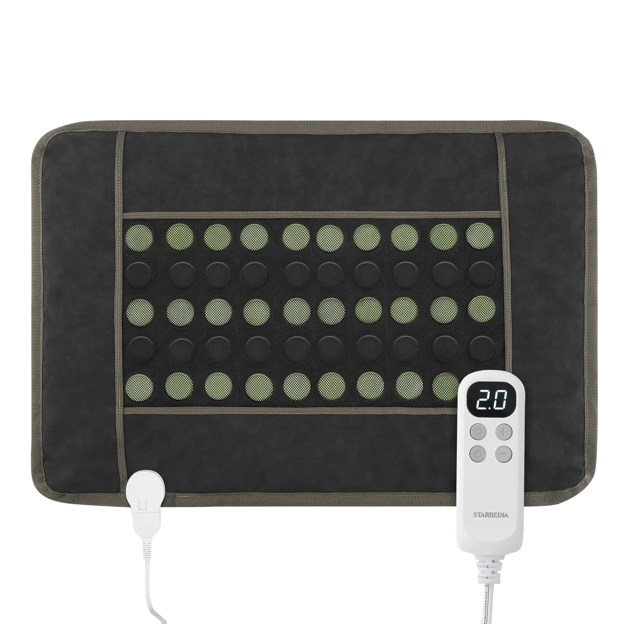 32"X21" Far Infrared Heating Pad, 6 Heat Levels Electric Tourmaline Heating Pad with 3 Timer Settings and Auto Shut Off for Back Neck Shoulders and Abdomen,Black