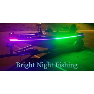 Name 16 Foot UV & Green LED Strip for Night Fishing IP-68 Waterproof 5050 Tri LEDs 234 Lumens per Foot Ideal for Bass Fishing on Boats Pontoon Kayaks with Custom UV and Green LEDs Design