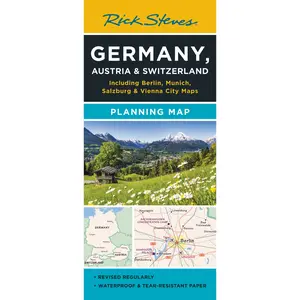 Rick Steves Germany, Austria & Switzerland Planning Map by Rick Steves [Hardcover Book]