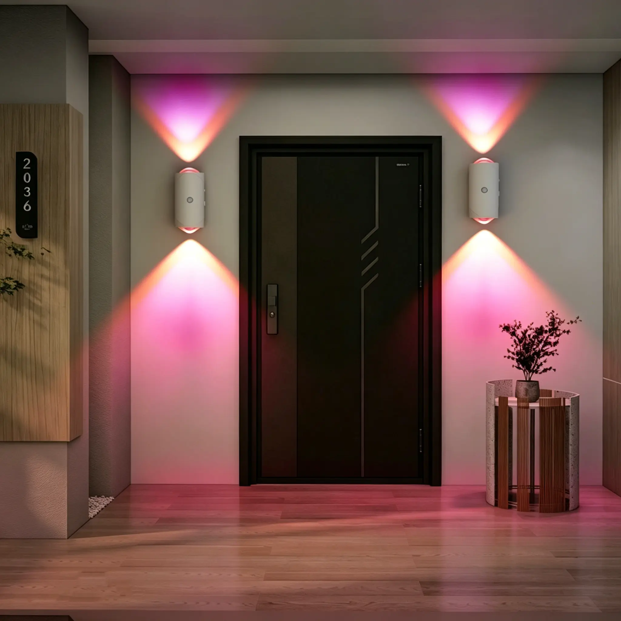 1-Pack RGB Smart Motion Sensor Night Lights - USB Charging & Magnetic Gradient Ambient Lights for Stairs, Hallway, Wardrobe - Dimmable Mood Bedside Lighting | Holiday Gifts for Family, Couples, Kids