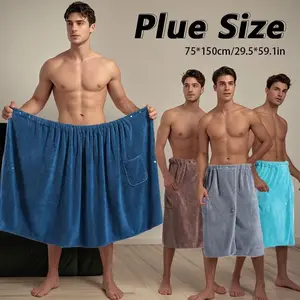 Men'S Large Size Blue Bath Towel - Absorbent Beach & Hotel Towel, 75cm x 150cm, Contemporary Striped Design, Striped Pattern Towel, Perfect for Swimming & Relaxation, Swimming Accessory | Striped Bath Towel | Absorbent Fabric, Wash Cloths