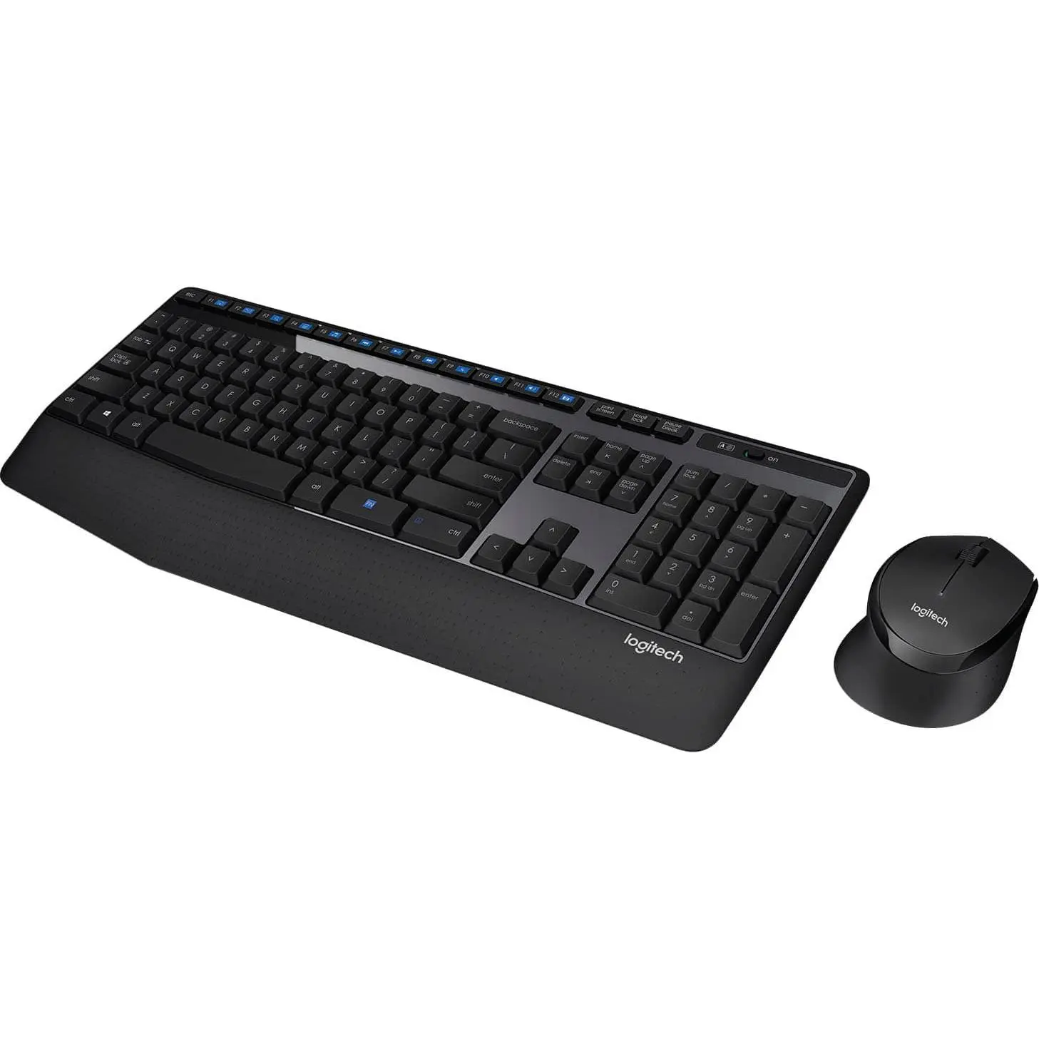 Logitech - MK345 Full-size Wireless Membrane Keyboard and Mouse Combo for PC, Laptop with Palm Rest - Graphite