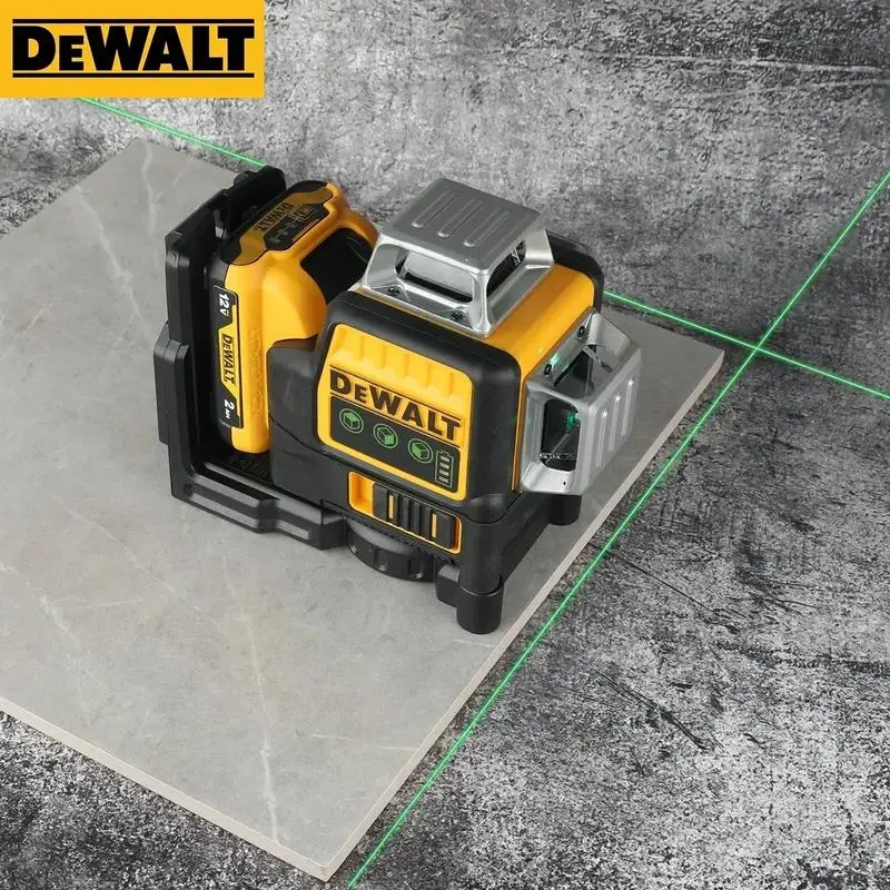Dewalt NEW DW089LG 12V Lithium Battery Green Laser Level, 12 Lines, 3 Sides 360-Degree Vertical/Horizontal, Portable Laser Level, Precise Line Finder, Outdoor Leveling Tool