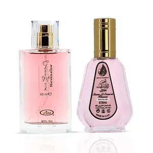 Choco Musk Marshmallow Eau De Parfum Spray 50ml (1.65 oz) & Pink Blush Shams Al Emarat Khususi Eau de Parfum Spray 50ml (1.7 oz) (Bundle)
