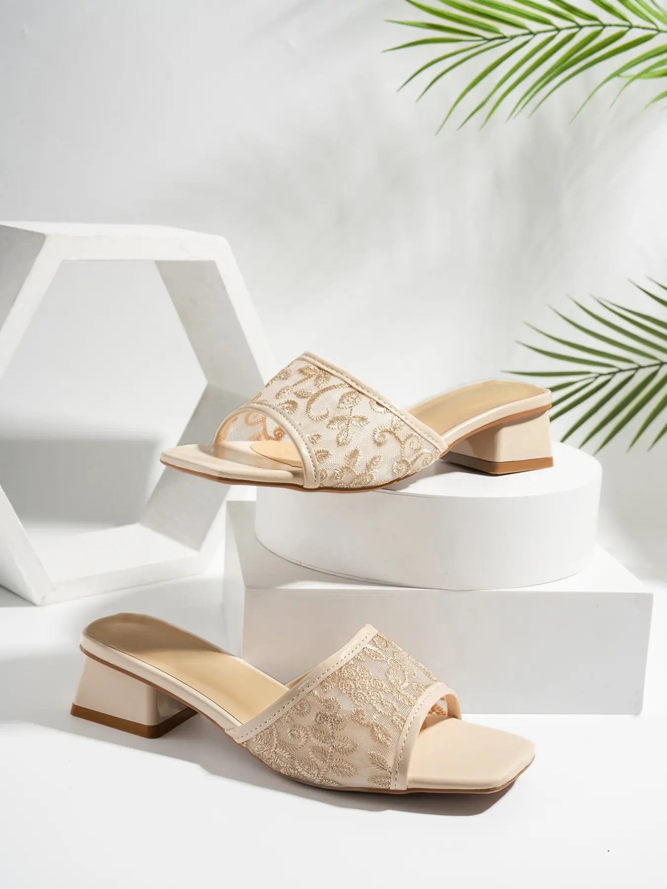 Lace Square Toe Low Heel Sandals, Dressy Sandals, Classy Sandal, Breathable Comfort Anti-Slip Wedding Shoes for Women, Elegant Outdoor Footwear for Special Occasions