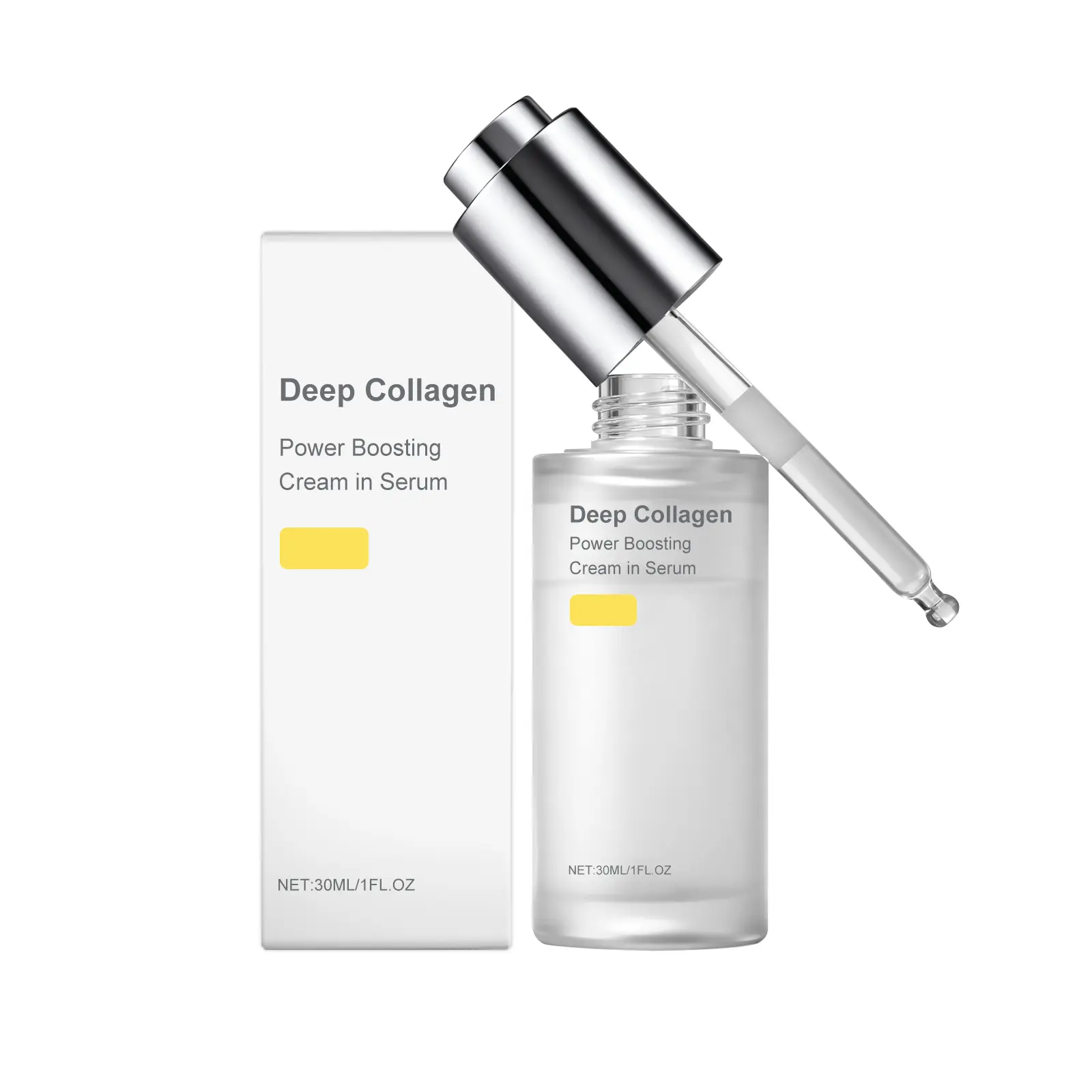 Deep Collagen Serum, Hydrating & Smoothing Face Serum, 30ml, Deep Moisturizing Essence with Hyaluronic Acid For Soft/Smooth Skin, Reduces Dryness & Fine Lines, Boosts Elasticity ,Korean Skincare, 1 fl oz, Gifts for Women