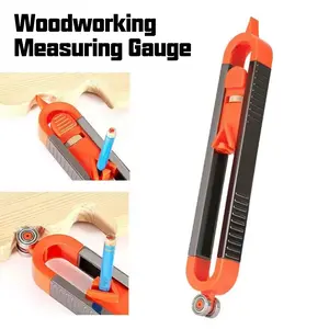 QTG 1Pc Adjustable Locking Profile Scribing Ruler - Woodworking Precision, Contour Tracing, Manual Durable