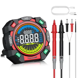 6000 Counts TRMS Multimeter Rechargeable Auto-Ranging  Meter for   & Current Electric Meter Tester with Color Screen for NCV Diode Continuity Resistance Capacitance Temperature