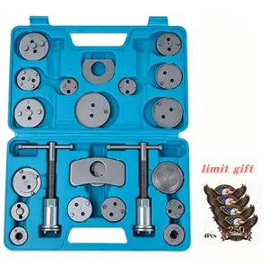 22pcs Brake Caliper Tool, Heavy Duty Disc Brake Caliper Tool Set, Wind Back Kit for Brake Pad Replacement, Master Disc Brake Caliper Tool Kit Fits Most American, European Makes/Models (Blue),For DIY car owner,fathersday gift ,dad gift