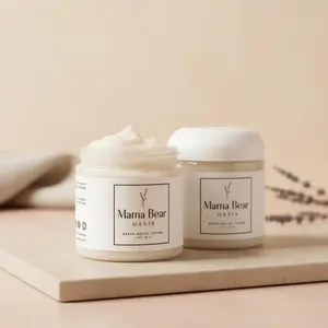 Mama Bear Oasis Nerve Soothing Lotion 4 oz/120 ml - Natural Magnesium Chloride Formula for Gentle Nerve Comfort on Hands & Legs - Fragrance Free Non-Greasy Moisturizer