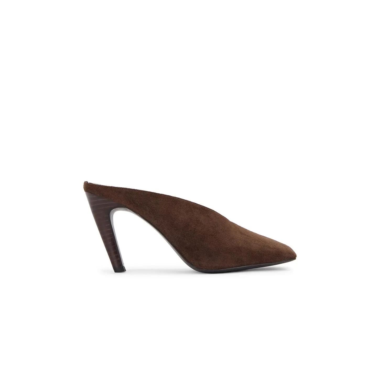 Jeffrey Campbell Hoof-it Mule in Coffee Suede Combo
