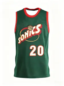 Men's Basketball Jersey, Sleeveless Mesh Breathable Vest, Retro Streetwear, Loose-Fit, All Seasons, Sporty Style