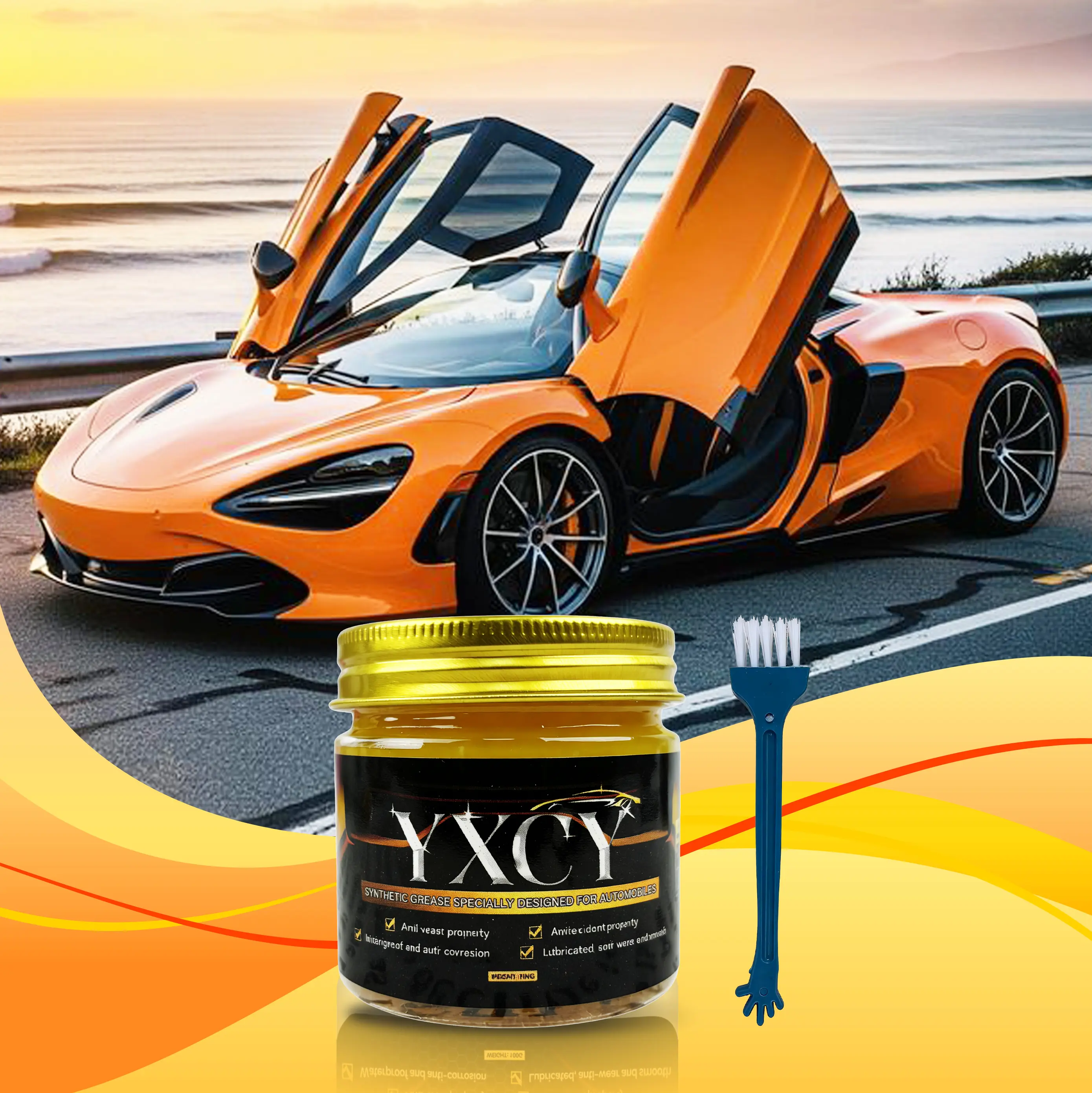 YXCY Automotive Care Cream Grease - High-Performance Waterproof Rust Guard Lube with Corrosion Protection, Protective Layer, Stops Squeaks, Durable for Bearings & Chains, -22°F to 248°F All-Weather Use, for Automotive Maintenance, Noise Elimination
