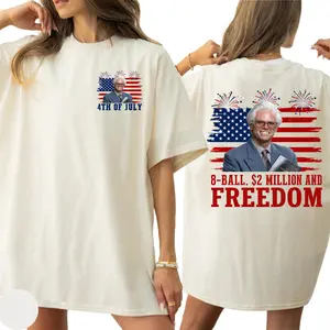 Uncle Baby Billy Freeman Funny On The Fourth Of July 2Sided Shirt, 8 Ball And 2 Million Dollars And Freedom Shirt, The Righteous Gemstones 250th Independence Day USA Tee, USA Freedom Celebration Apparel, 4th of July Gift