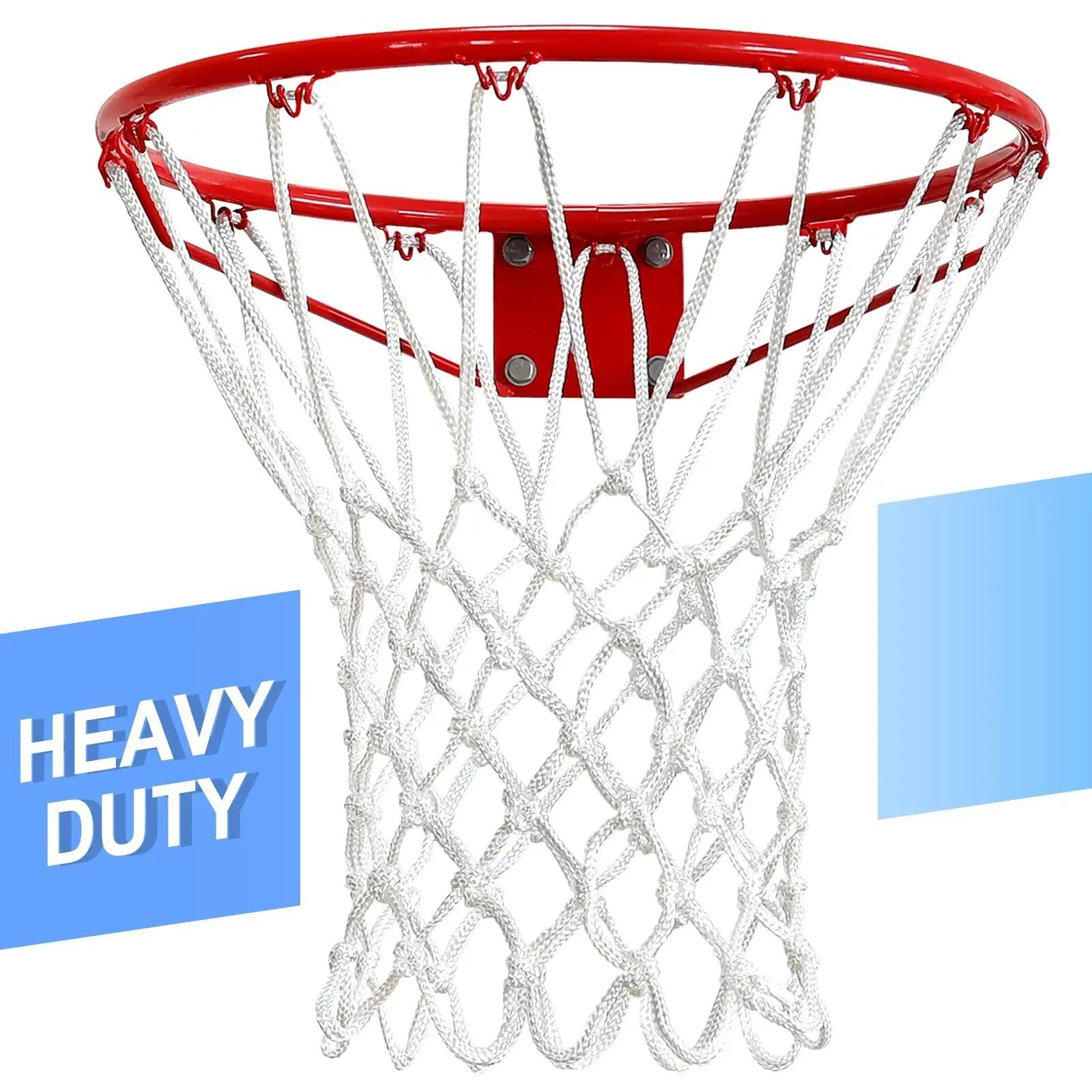 Outdoor Basketball Net, 3.88 Oz, 12-Strap Professional Durable Replacement, All-Weather Shockproof, Fits Standard 12-Strap Basketball Hoop