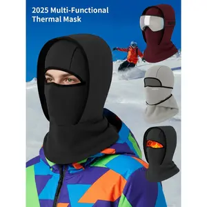 Outdoor Winter Warm Hat Neckband Integrated Cycling Mask Sports Ski Head Cover Neck Windproof Cold One-Piece Pullover Hat