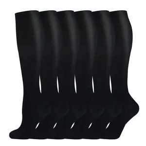 MhzyCaus  women 6 Pairs Compression Socks for Men & Women Breathable Quick-Dry Anti-Odor Calf Support for Running Hiking Gym Yoga All-Day Comfort Stylish Durable over-the-knee compression sock