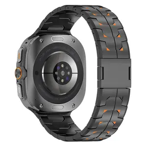 Titanium Alloy Funky Strap for Samsung Galaxy Watch Ultra 7 47mm Men Luxury Watchband for Samsung Galaxy Watch Ultra 2025 47mm Lightweight Bracelet Smart Watch Strap Smart Watch Accessories