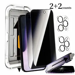 4 in 1 Phone Accessories Set, Including 2 Tempered Glass Phone Screen Protector & 2 Lens Protector, Phone Accessories for iPhone, Cover