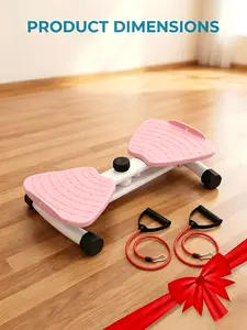 Adjustable Waist Twister with Exercise Bands – Low-Impact Full-Body Workout for Daily Movement exercise bands resistance bands non-slip base textured foot plates foot Portable Twisting  Trainer Twist and Core Ab Machine