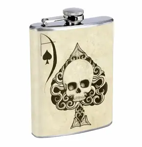 Ace of Spades Vintage Style Card 8oz Stainless Steel Flask