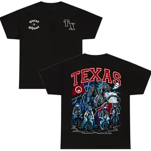 🤠 Texas Quiet X Ghost Racing T-Shirt – Unisex Streetwear Tee, Lone Star Automotive Style Graphic Shirt, 100% Cotton Crewneck, Western Racing Aesthetic, Casual Urban Outfit, TikTok Viral Texas Style Tee