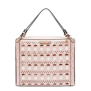 SILVER POP STUD SATCHEL BAG
