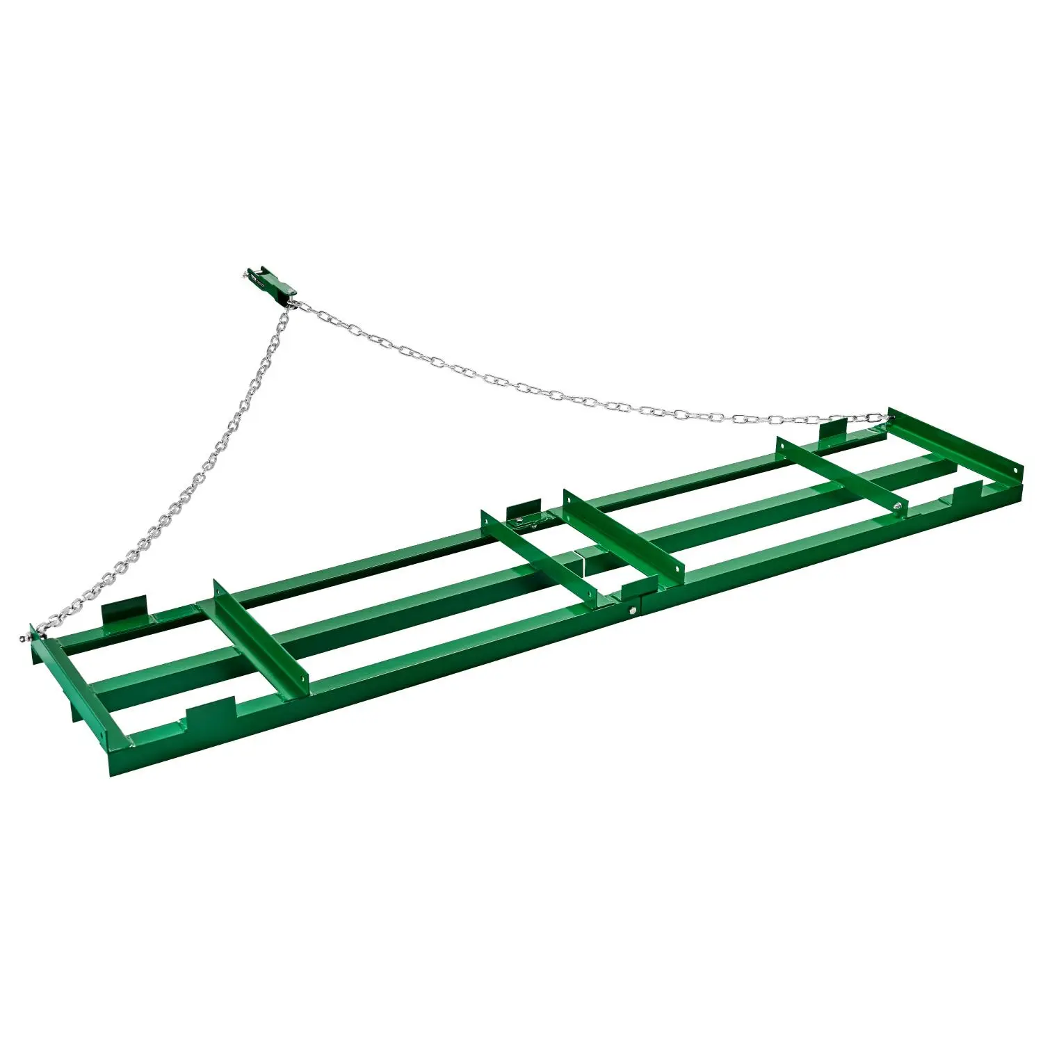 VEVOR 8 ft Iron-Steel Heavy-Duty Drag Harrow, Tow-Behind Landscape Rake with Adjustable Bars, 72 in Chain & Rust-Resist Coating, Wide Area Leveling Tool, Driveway Grader, Quick-Assembly, Fits ATVs, UTVs & Tractors