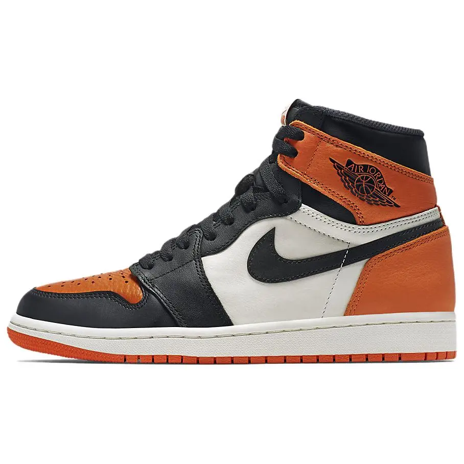 Men's Jordan 1 Retro High OG Shattered Backboard 2025 High-Top Casual Trainers, Lace-Up Design, Iconic Look for Casual Wear