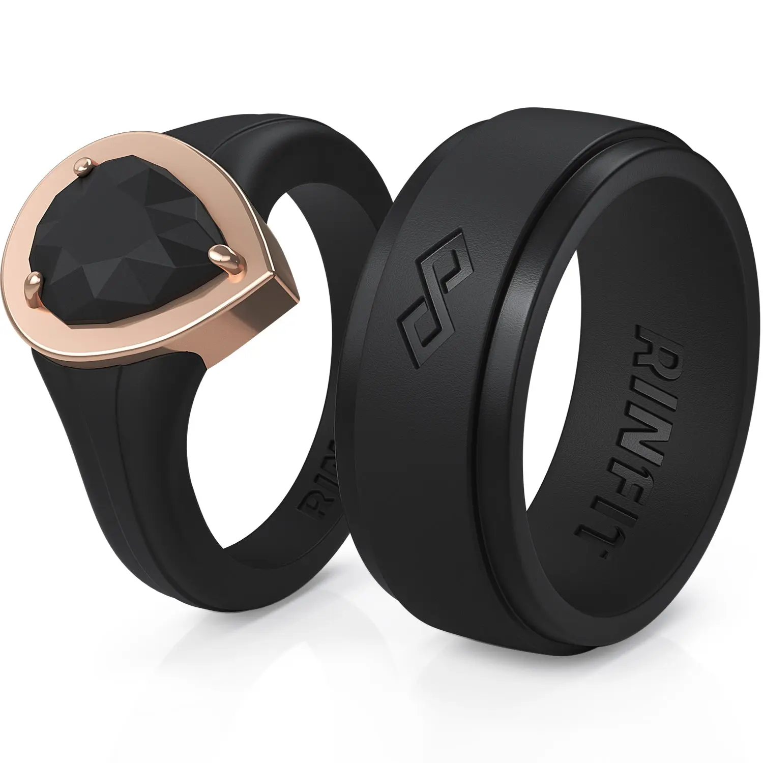 Silicone Wedding Ring Set for Couples - Bundle #100 Silicone Wedding Ring Set for Couples - Bundle #100