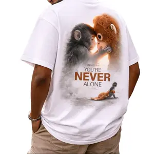 Punch T-Shirt Unisex Men and Women You're Never Alone Graphic Design Casual Wear