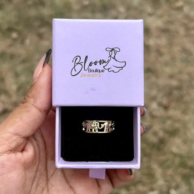 Elephant Gold Plated Ring