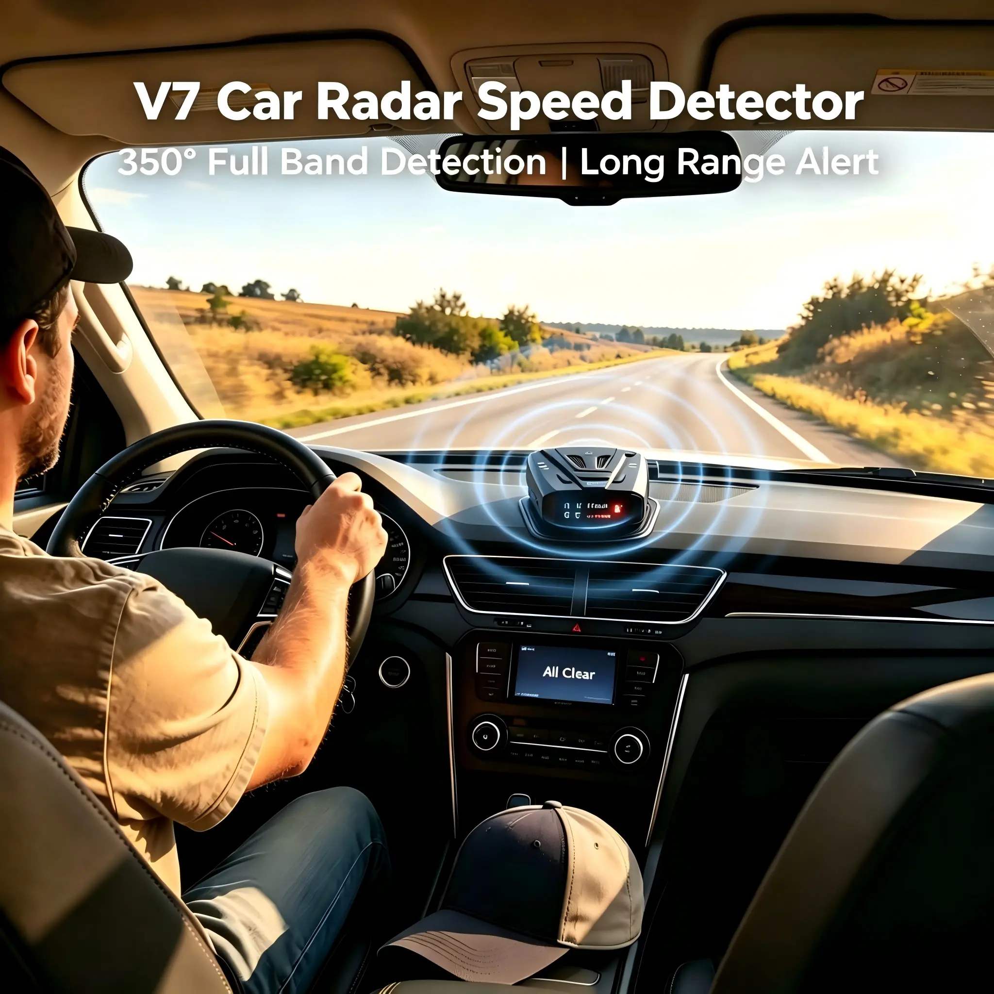 Car Radar Detector 360 Degree Long Range Speed Alert Device for Highway City Driving Car Radar Detector 360 Degree Long Range Speed Alert Device for Highway City Driving