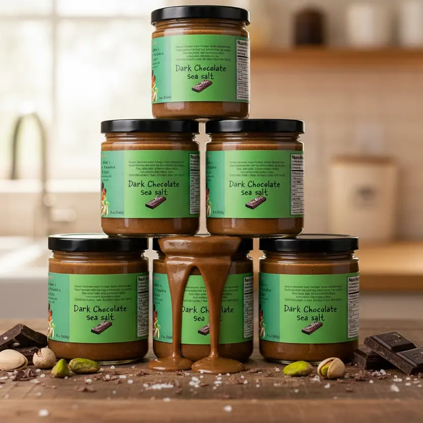🍫 Dark Chocolate Sea Salt Pistachio Butter Dessert