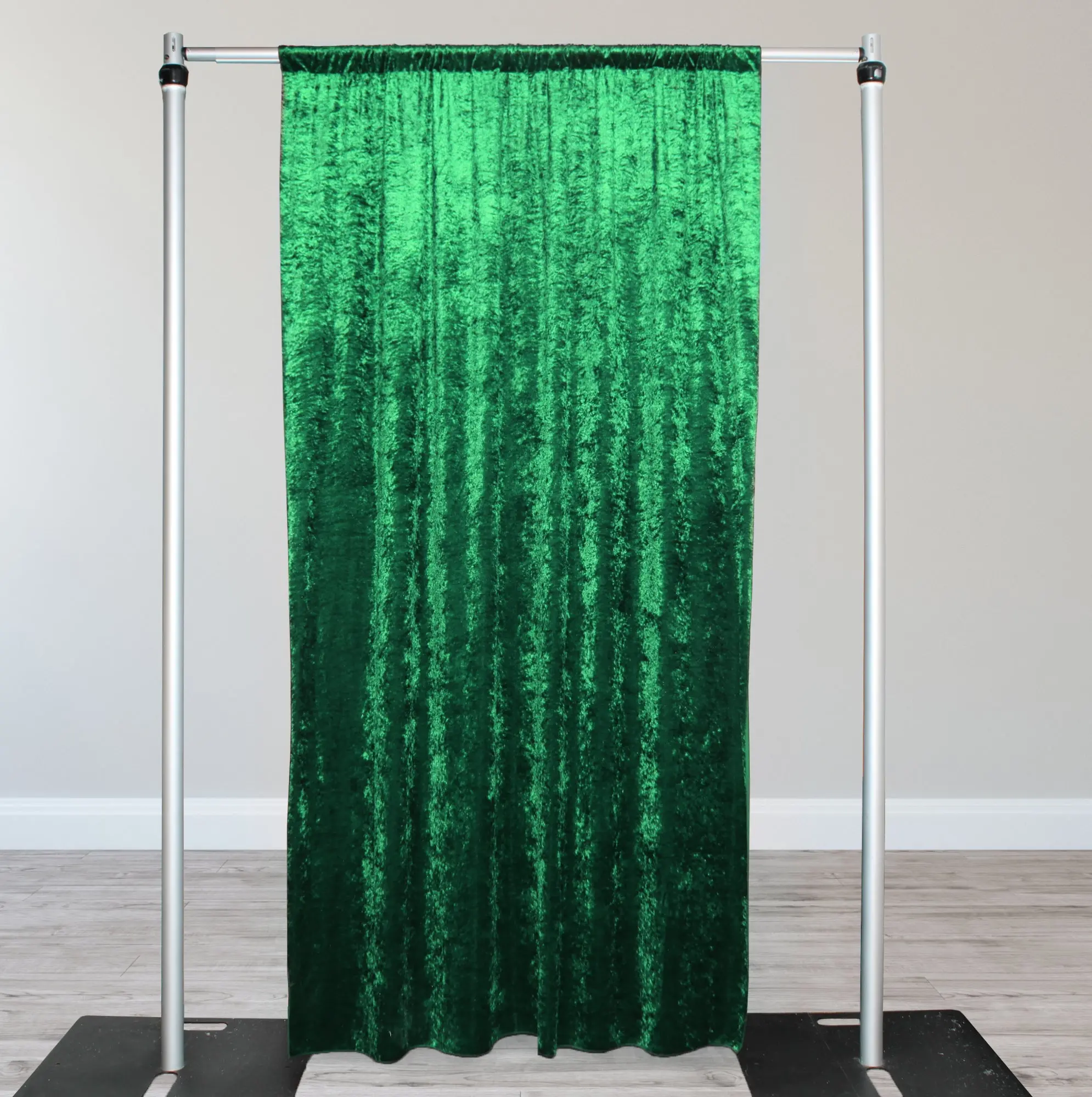 Velvet 14 ft x 60 Inch Drape with 4 Inch Pocket Emerald Green Velvet 14 ft x 60 Inch Drape with 4 Inch Pocket Emerald Green