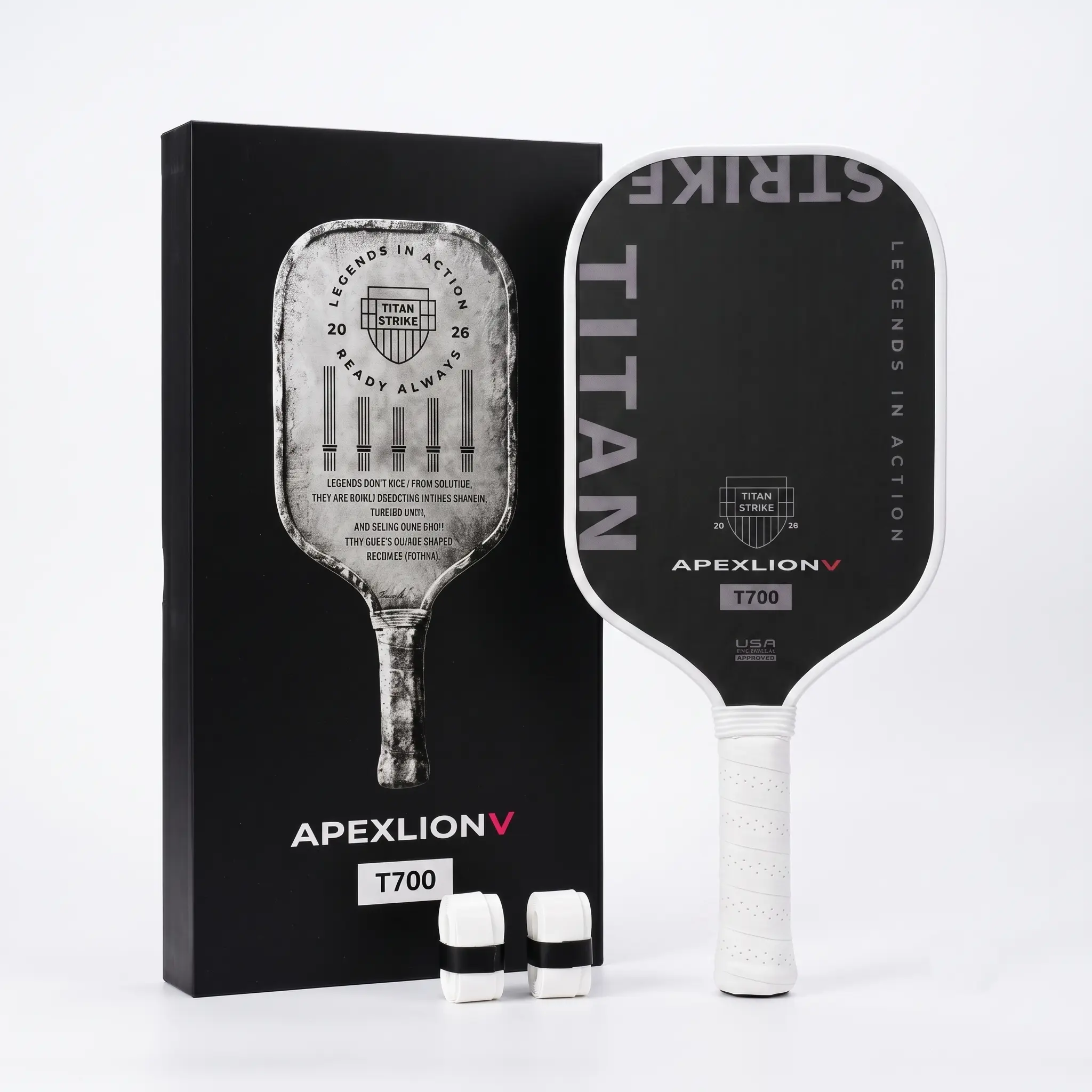 ApexlionV TitanSpirit Pickleball Paddle T700 Carbon Fiber Surface 16MM Honeycomb Core 7.8-8.1 oz Enhanced Stability & Control