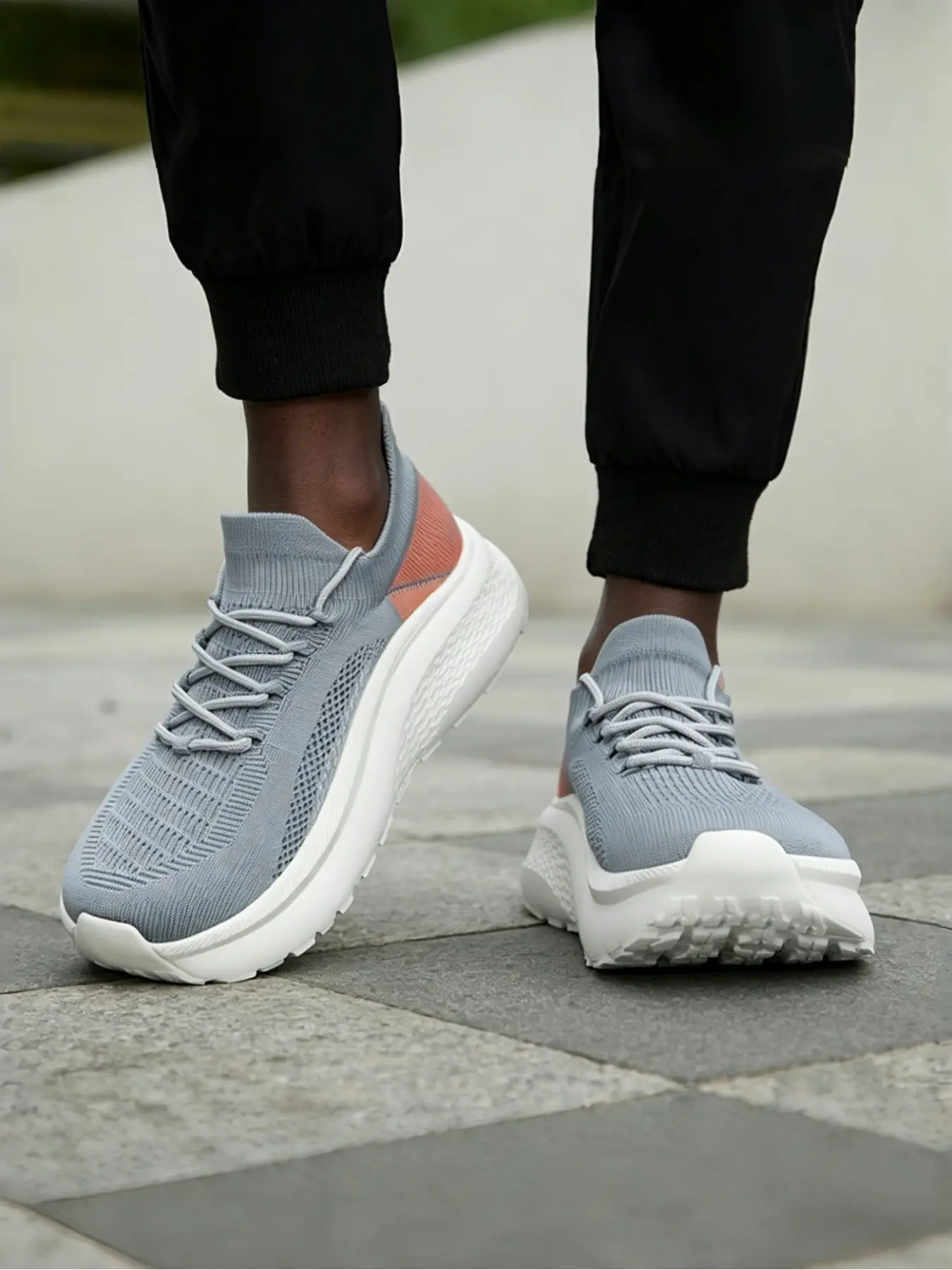 1 Pair Big Size Men's Wide Toe Box Casual Athletic Sneakers Breathable Stylish Walking Shoes | Lightweight Casual Style | Grippy Durable Sole + Sock-Like Fit + No-Tie Laces | For Seniors / Everyday Outings Breathable Sports Shoes