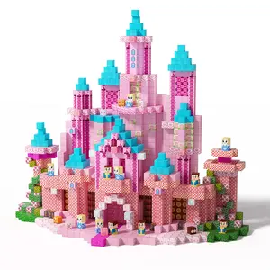 Princess Castle Magnetic Tiles Set, 150 Pieces LED Magnetic Building Blocks, Stem Montessori Sensory Toy, Creative Gift for Girls Aged 3-8