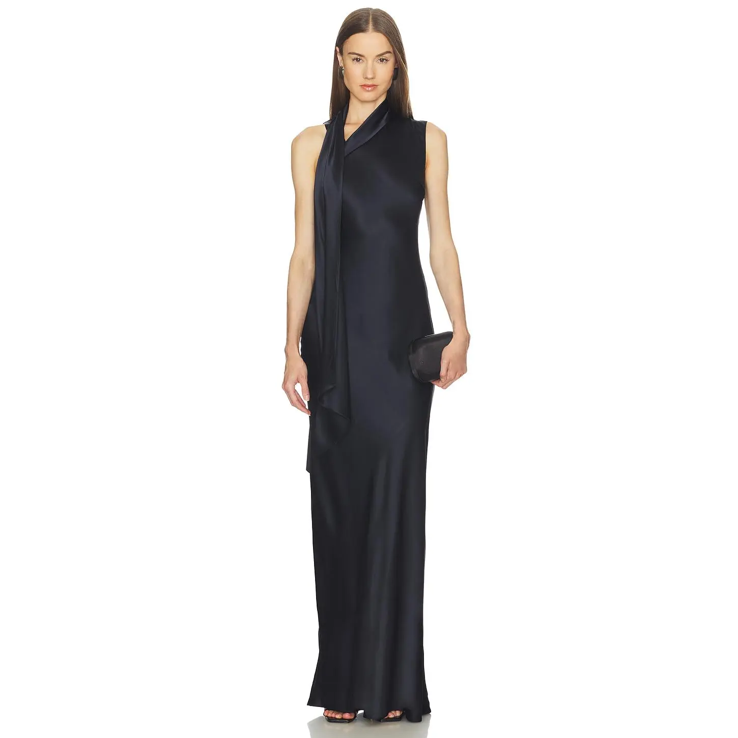 SRG Arden Silk Dress in Navy