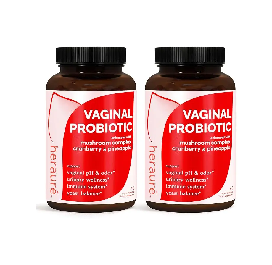 🔥 BEST SELLER! HerAure Vaginal Probiotics for Women - PH Balance,Yeast Balance,2pcs x60CT | Healthy Vaginal Odor, Vaginal Flora,Women Probiotics and Prebiotics, Immune Support - Prebiotics & Lactobacillus Probiotic