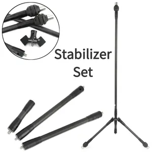 Archery Balance Bar Set, Lightweight 45° Adjustable Stabilisers with 76.2cm Multi-Segment Splicing, Easy Installation, Stable Ballistic Performance for Beginners & Experts, Universal Accessories for Outdoor Practice
