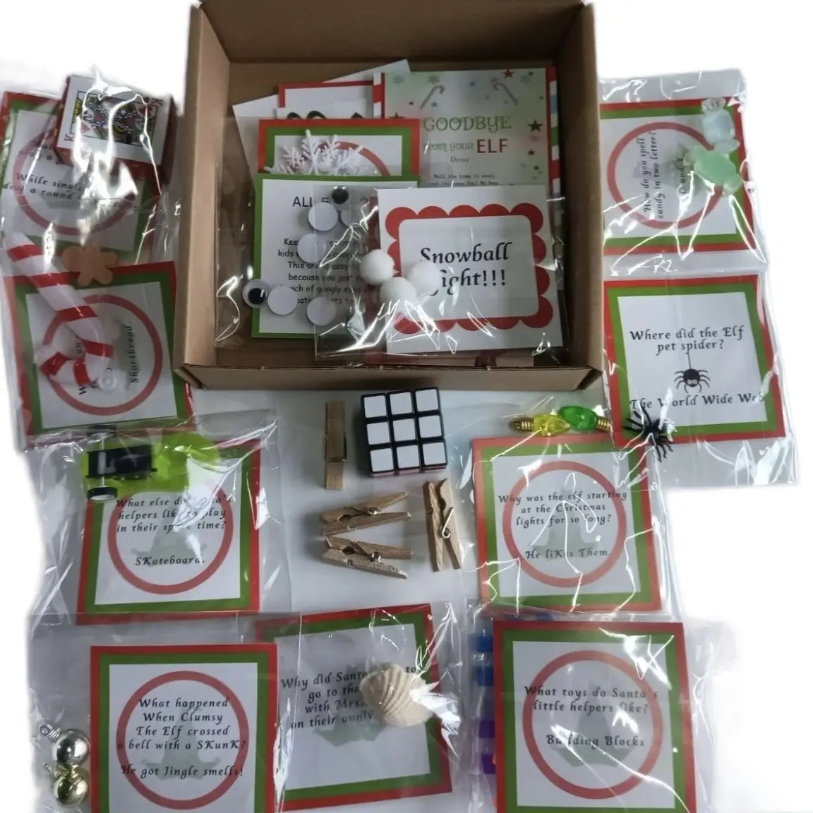 Elf Magic Kit for 2024 Fun Elf Activities Props and Countdown Xmas Gift and Party Favor - 24 Days of Christmas Elf Kit