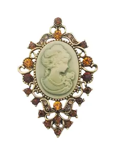 Vintage Austrian Clear Brooch, Retro Beauty Head Design, Vintage Charm, Vintage Aesthetic, Elegant Accessory for Women, Perfect Gift Idea, Fashion Jewelry