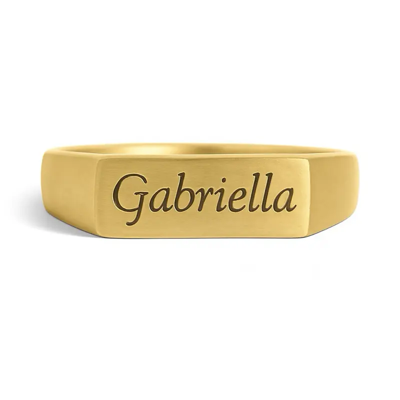 Steel Bonds - Tarnish resistant engravable bar ring. Suitable for everyday wear!