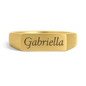 Steel Bonds - Tarnish resistant engravable bar ring. Suitable for everyday wear!