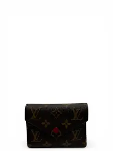 Pre-owned Louis Vuitton COATED CANVAS Small Leather Goods VICTORINE MONOGRAM SHORT WALLET