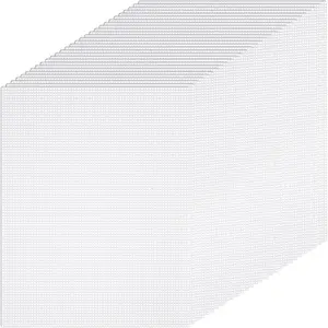 30pcs 7 Count Plastic Canvas Sheets 13.58 X 10.43 Inches Transparent Plastic Mesh Sheet Needlepoint Canvas for Embroidery Acrylic Yarn Craft Knitting and Crochet Projects